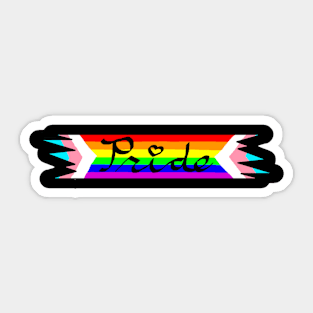 Trans LGBTQ+ Pride Ribbon Sticker